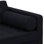 Sofa Chelsea (2-Sitzer) Webstoff Stoff Ramira: Anthrazit - Zylinder