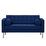 Sofa Chelsea (2-Sitzer) Webstoff Stoff Ramira: Blau - Zylinder