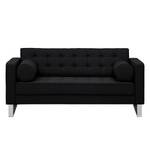 Sofa Chelsea (2-Sitzer) Webstoff Stoff Selva: Anthrazit - Kufen