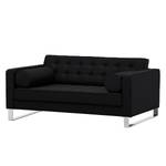 Sofa Chelsea (2-Sitzer) Webstoff Stoff Selva: Anthrazit - Kufen