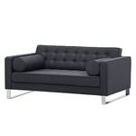 Sofa Chelsea (2-Sitzer) Webstoff Webstoff Milan: Anthrazit - Kufen