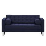 Sofa Chelsea (2-Sitzer) Webstoff Webstoff Milan: Dunkelblau - Kufen