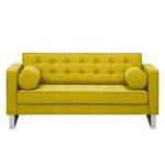 Sofa Chelsea (2-Sitzer) Webstoff Webstoff Milan: Gelb - Kufen