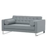 Sofa Chelsea (2-Sitzer) Webstoff Stoff Selva: Grau - Kufen