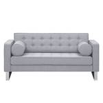 Sofa Chelsea (2-Sitzer) Webstoff Webstoff Milan: Hellgrau - Kufen