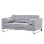 Sofa Chelsea (2-Sitzer) Webstoff Webstoff Milan: Hellgrau - Kufen