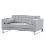 Sofa Chelsea (2-Sitzer) Webstoff Stoff Selva: Silbergrau - Kufen