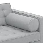 Sofa Chelsea (2-Sitzer) Webstoff Stoff Selva: Silbergrau - Kufen