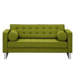 Sofa Chelsea (2-Sitzer) Webstoff Stoff Ramira: Limette - Kufen