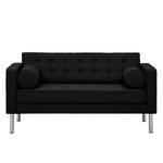 Sofa Chelsea (2-Sitzer) Webstoff Stoff Selva: Anthrazit - Zylinder