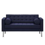 Sofa Chelsea (2-Sitzer) Webstoff Webstoff Milan: Dunkelblau - Zylinder