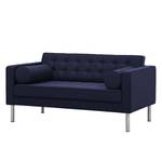 Sofa Chelsea (2-Sitzer) Webstoff Webstoff Milan: Dunkelblau - Zylinder