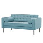 Sofa Chelsea (2-Sitzer) Webstoff Stoff Selva: Hellblau - Zylinder