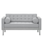 Sofa Chelsea (2-Sitzer) Webstoff Stoff Selva: Silbergrau - Zylinder