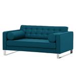 Sofa Chelsea (2-Sitzer) Webstoff Stoff Ramira: Türkis - Kufen