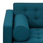 Sofa Chelsea (2-Sitzer) Webstoff Stoff Ramira: Türkis - Kufen