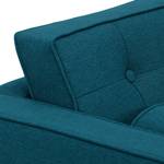 Sofa Chelsea (2-Sitzer) Webstoff Stoff Ramira: Türkis - Zylinder