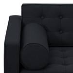 Sofa Chelsea (3-Sitzer) Webstoff Stoff Ramira: Anthrazit - Kufen