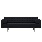 Sofa Chelsea (3-Sitzer) Webstoff Stoff Ramira: Anthrazit - Zylinder