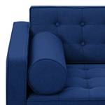 Sofa Chelsea (3-Sitzer) Webstoff Stoff Ramira: Blau - Zylinder