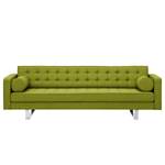 Sofa Chelsea (3-Sitzer) Webstoff Stoff Ramira: Limette - Kufen