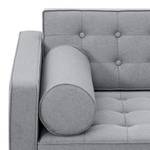 Sofa Chelsea (3-Sitzer) Webstoff Stoff Ramira: Silber - Zylinder