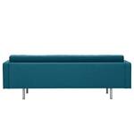 Sofa Chelsea (3-Sitzer) Webstoff Stoff Ramira: Türkis - Zylinder