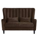 Sofa Cocoa (2-Sitzer) Samt Samtstoff - Bisonbraun