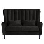 Sofa Cocoa (2-Sitzer) Samt Samtstoff - Schwarz