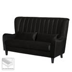 Sofa Cocoa (3-Sitzer) Samt Samtstoff - Schwarz