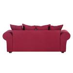 Sofa Colmar (3-Sitzer) Baumwollstoff Dunkelrot - Blumenmuster