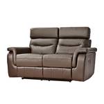 Sofa Corban 2-Sitzer mit Relaxfunktion Echtleder/Kunstleder Braun