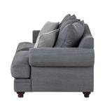 Canapé Davido (2 places) Tissu en coton gris foncé - Anthracite