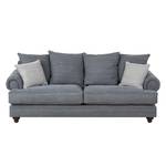 Sofa Davido (3-Sitzer) Baumwollstoff Anthrazit