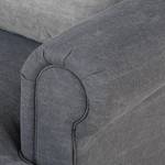 Sofa Davido (3-Sitzer) Baumwollstoff Anthrazit