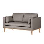 Sofa Dauphine 2-Sitzer - Webstoff Fischgrätmuster - Grau