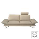 Sofa Enzo (2,5-Sitzer) Echtleder Beige Kopfstütze verstellbar