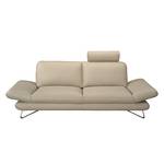 Sofa Enzo (3-Sitzer) Echtleder Beige Kopfstütze verstellbar