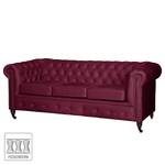 Sofa Esplanada (3-Sitzer) Samt Weinrot