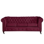 Sofa Esplanada (3-Sitzer) Samt Weinrot