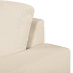 Sessel Eva II Webstoff Creme - Braun - Eiche - Ohne Hocker