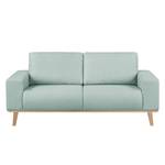 Sofa Eva III (2-Sitzer) Webstoff Mint - Beige - Eiche