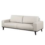 Sofa Eva III (3-Sitzer) Webstoff Lichtgrau - Braun - Eiche