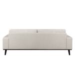 Sofa Eva III (3-Sitzer) Webstoff Lichtgrau - Braun - Eiche