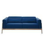 Sofa Fleek (2-Sitzer) Stoff Ever: Dunkelblau - Braun