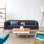 Sofa Fleek (3-Sitzer) Stoff Ever: Anthrazit - Braun