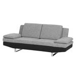 Sofa Felipa (2-Sitzer) Webstoff Schwarz/Strukturstoff Grau