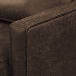 Fauteuil XL FORT DODGE Aspect cuir vieilli - Microfibre Yaka: Marron