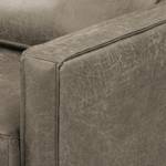 XL-fauteuil FORT DODGE antieke leerlook - Microvezel Yaka: Nootmuskaat