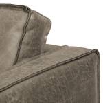 Fauteuil XL FORT DODGE Aspect cuir vieilli - Microfibre Yaka: Noix de muscade